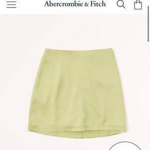 Green satin mini skort from Abercrombie. Never been worn. Size medium.